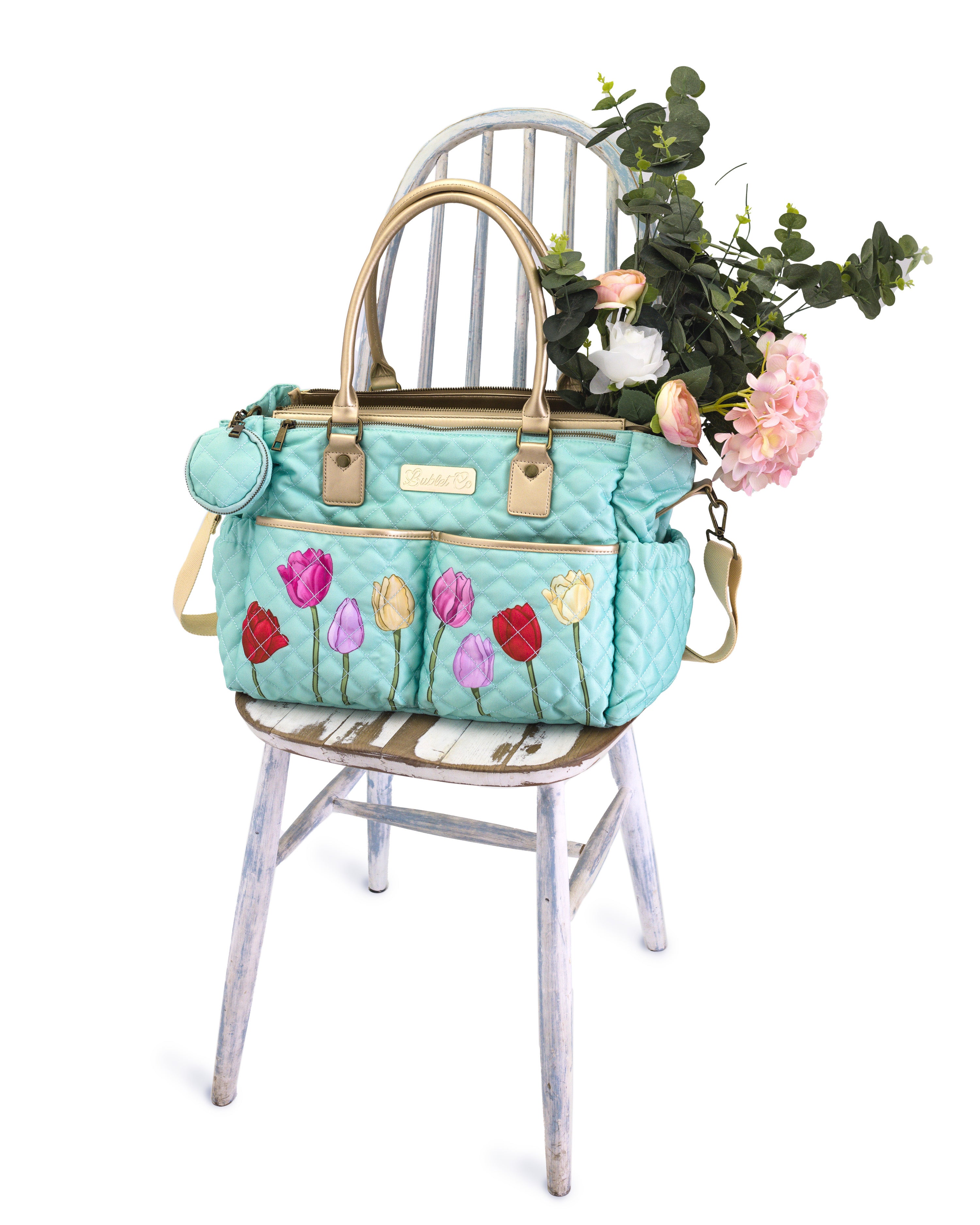 Floral nappy cheap bag